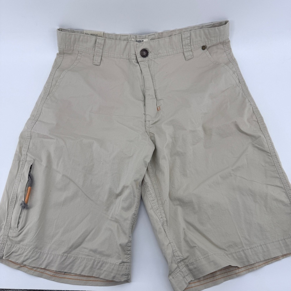 Free Planet Cargo Shorts Mens Size 32 Khaki Tan Stretch Regular Fit FM9EMLTS NEW